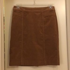 Corduroy skirt, knee length